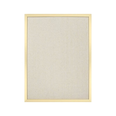 19" x 25" Linen Framed Natural Pinboard Gold - Sheffield Home