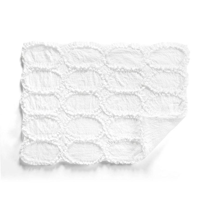 Lush D&#233;cor Crib Bedding Set Avon Embellished Soft Baby/Toddler - White - 3pc, 2 of 8