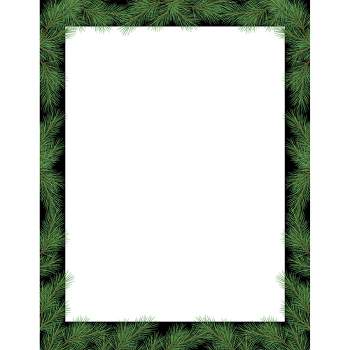 80pk Christmas Pine White/Black - Great Papers!