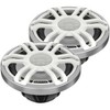 Hertz ( 3 Pair ) HMX 6.5 S-LD-SW 6 1/2" White/Silver Grill Coaxial Marine Speakers with RGB LEDs and Venezia V6 - 6 -Channel Marine Amplifier Bundle - 4 of 4