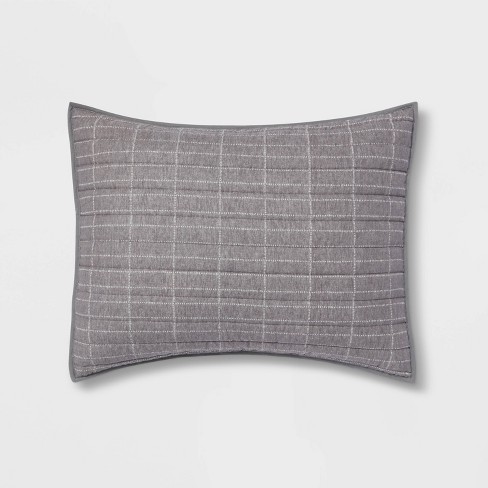 Flannel Windowpane Quilt Sham Threshold Target