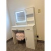 DOMETOUR Vanity Desk with Mirror, LED Light Strip, Drawer, 3-Level Storage, Adjustable Brightness, Dressing Table for Bedroom (White) - 3 of 4