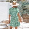 Women's Floral Flared Sleeve Ditsy A-shape Dress -Cupshe - 4 of 4
