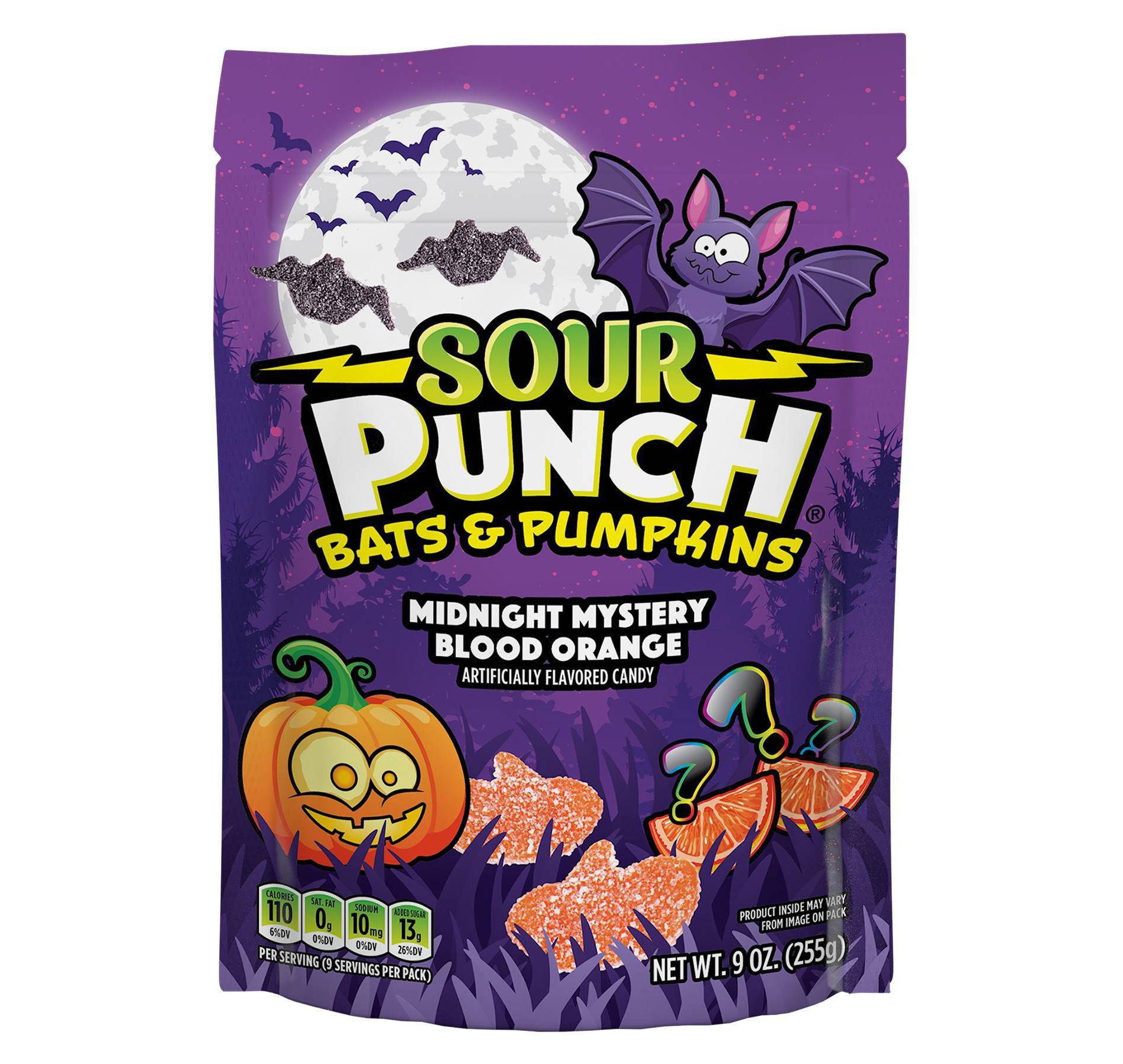 Sour Punch Bats & Pumpkins Halloween Candy - 9oz