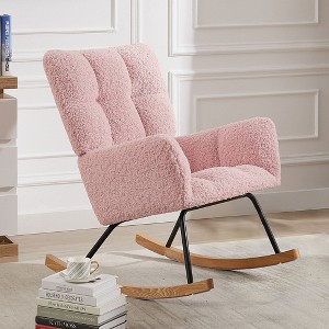 Okak Modern Glider Arm Chair,High Back Comfy Rocking Chair for Living Room,Office,Nursing,Reading - 1 of 4