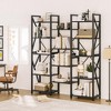 5 Tier Bookcase, Triple Wide Book Shelf for Living Room, 5 Shelf Bookcase for Living Room with 14 Open Book Shelves - 3 of 4