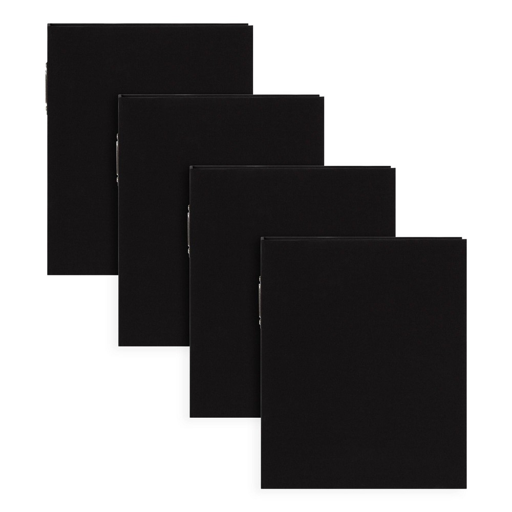 Kate & Laurel All Things Decor 9.45" x 11.75" Cydney Fabric Photo Albums Black : Linen Cover, 400 Pages, Internal Pockets