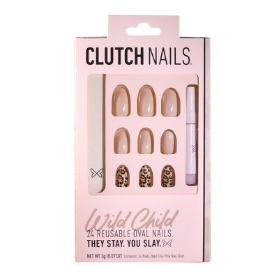 Clutch Nails Press-On Fake Nails - Wild Child - 24ct