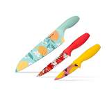 Dura Living 3 Piece Printed Kitchen Knife Set with Blade Guards