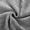 Americanflat 50x60 Throw Blanket - Soft and Breathable Cotton Throw Blanket for Couch, Bed, Chair - Black and White Herringbone Blanket - 3 of 4