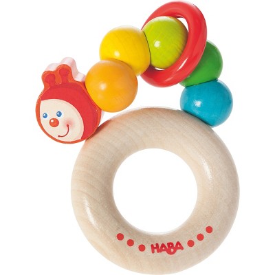 HABA Clutching Toy Rainbow Caterpillar (Made in Germany)