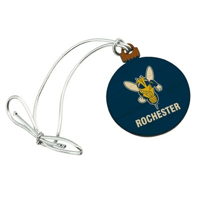 University of Rochester Primary Logo Mini Small Tiny Wood Christmas Tree Holiday Ornament