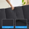 Mjkone Modular Convertible Sectional Sofa Couch, Upholstered Comfy Fabric 4-Seater Sofa with Movable Ottomans - 4 of 4