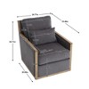 GDFStudio Tim Modern Corduroy Upholstered 360° Swivel Accent Chair with Two Pillows - 4 of 4