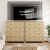 37" Rattan Dresser with 4 Drawers, Boho Chest for Bedroom, Nursery & Living Room | Tall Storage Cabinet & Boho Nightstand - 4 of 4
