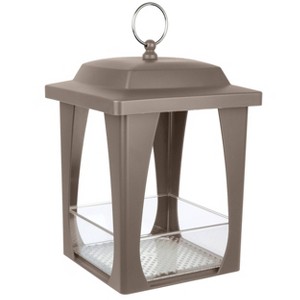 Nature's Way Bird Products 4 Cup Fly Thru Tray Bird Feeder 10" Taupe - 1 of 4