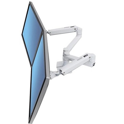 Ergotron LX Dual Side-by-Side Monitor Arm Up to 27" Monitor White 45-491-216