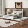 Whisen Queen Size Wooden Storage Platform Bed with 2 Big Drawers and Trundle - 3 of 4