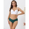 Allegra K Women's Mid-Waist Invisible Stretchy Breathable Full Coverage Briefs 2 Packs - 4 of 4