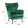 NicBex Velvet Accent Chair with Metal Legs and Pillow,Upholstered Living Room Chairs with Mid-Height Backrest,Accent Chairs for Living Room - 3 of 4