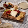 Twine Footed Wood Serving Board Decorative Tray Decor, Kitchen Table Decor or Kitchen Counter Decor, Acacia Wood Riser 13in by 8in Set of 1 - 4 of 4