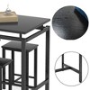 PAGED Modern 5PC Dining Table with 1 Bar Table and 4 Bar Stools, Counter Stools Set for Dining Room - 2 of 4