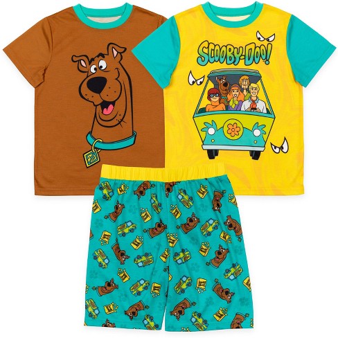 Scooby doo Scooby Doo Shaggy Velma Little Boys Pajama Shirts Pajama Shorts Yellow brown 7 8 Target