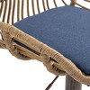 Okak Modern Swivel Rattan Bar Stools (Set of 2),Adjustable Height Counter Stools for Kitchen,Café,Restaurant - 4 of 4