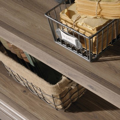 Adjustable Salt Oak 2-Shelf Bookcase with Slide-On Moldings