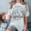 No City Lights Just Campfire Nights T-Shirt, White and Natural Camping Tee for Stargazing Campers| OrnamentallyYou - 4 of 4