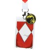 Power Rangers Red Ranger ID Lanyard Badge Holder w Tyrannosaurus Rubber Pendant - 2 of 4