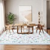 Fulvari Area Rugs,Washable Floral Area Rugs, Non-Slip and Stain Resistant Soft Throw Indoor Carpet for Dining Room Kitchen Home Decor - 2 of 4