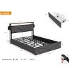 Upholstered Bed with LED Lights and Charging Station, Bed with Storage Headboard and Base Drawers, Sturdy Metal Frame Bed-Baofuwish - 4 of 4