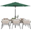 9ft Solar Patio Umbrella - Easy Tilt Crank, 8-Rib Design for Pool/Deck/Backyard (All-Season Weather Resistant) - 2 of 4