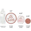 Big Dot of Happiness It's Twin Girls - Pink and Rose Gold Twins Baby Shower Giant Circle Confetti - Party Decorations - Large Confetti 27 Count - 3 of 4