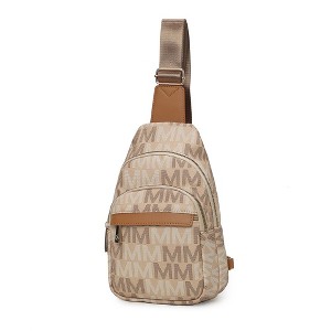 MKF Collection Helaena M Logo-Printed Vegan Leather Sling Bag for Women, Crossbody Purse by Mia K - 1 of 4