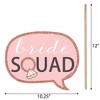 Big Dot of Happiness Funny Bride Squad - Rose Gold Bridal Shower or Bachelorette Party Photo Booth Props Kit - 10 Piece - 4 of 4