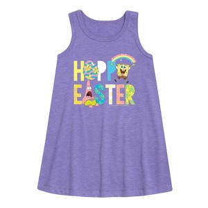 - SpongeBob Squarepants - Hoppy Easter Icons Graphic Sleeveless Aline Dress - 1 of 4