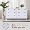 54-Inch Modern Chest of Drawers, 6 Drawers Dresser with Faux Marble Top, Curved Profile Design Wood Drawer Organizer, Freestanding Storage Cabinet - 4 of 4