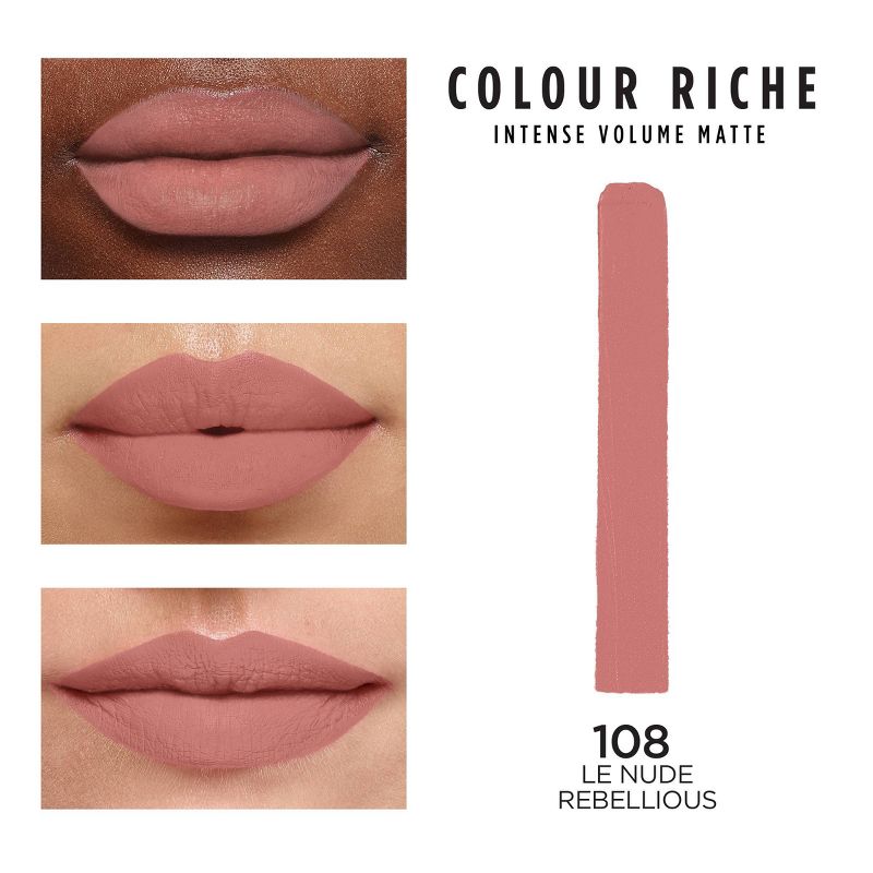 L'Oreal Paris Colour Riche Intense Volume Matte Lipstick - 0.06oz, 3 of 8