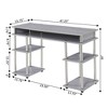 HomeStock HomeStock No Tools Student Desk in Light Gray Wood Finish - 2 of 4