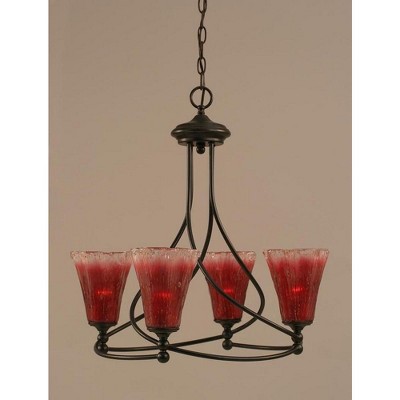 Toltec Lighting Capri 4 - Light Chandelier in  Dark Granite