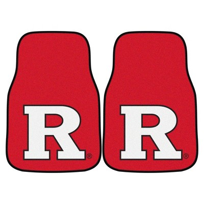 NCAA Rutgers Scarlet Knights Carpet Car Mat Set - 2pc