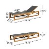Christopher Knight Home Emile Outdoor Mesh and Acacia Wood Chaise Lounge - 3 of 4