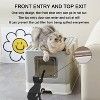 LunaLulinlk gray Large enclosed cat litter box with lid, foldable, splash-proof, with cat litter scoop - 3 of 4
