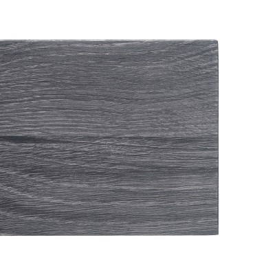 Alyssa Black Oak and Iron Mid-Century Modern Dining Table