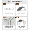 Carport Replacement Canopy Cover - Waterproof, UV-Resistant & Wind-Resistant 220G PE Fabric - Gray (Cover ONLY, Frame NOT Included) - 4 of 4