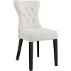 Modway Silhouette Dining Side Chairs Upholstered Fabric Set of 2 - Beige - 2 of 3