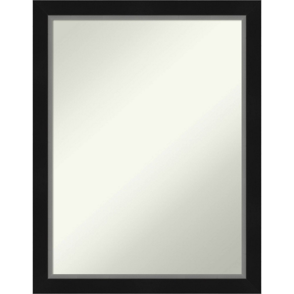 Photos - Wall Mirror 21" x 27" Non-Beveled Eva Black Silver Narrow  - Amanti Art
