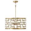 Capital Lighting Hala 4 - Light Pendant in  Bleached Natural Jute/Patinaed Brass - 4 of 4